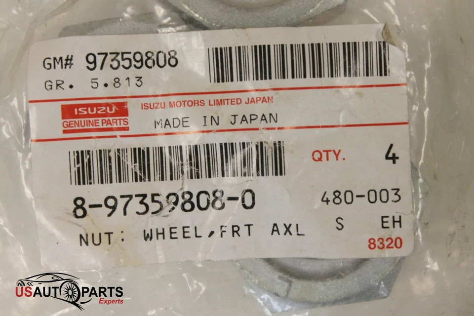 CANTIDAD 3, 8-97359-808-0 Tuerca de rueda; Delantera LH ISUZU NPR NPR-HD NQR NRR ALCANCE Foto 2 de 4