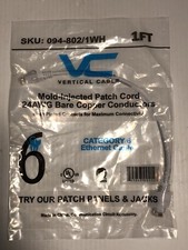 10-Vertical Cable 1 Mold-Injected Patch Cord 24AWG/ Bare Copper Conductors