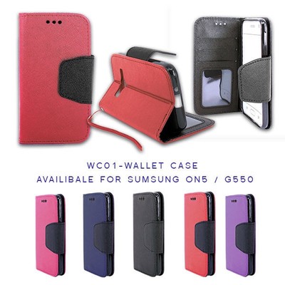 For T-Mobile Samsung Galaxy ON 5/ G550 Leather Wallet Flip Stand Case Cover 