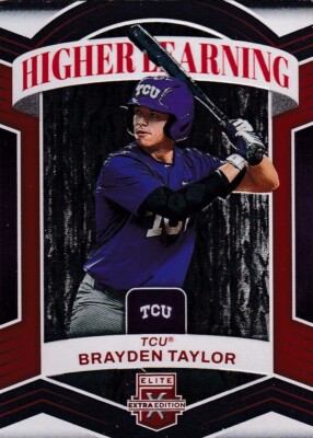 2023 Elite Extra Edition Baseball Higher Learning #HL-7 Brayden Taylor-TCU