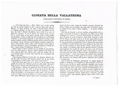 201 1861 - cascata della vallategna- litografia di g. elena-lombardia pittoresca - Picture 2 of 2