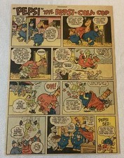 1946 PEPSI COLA COP cartoon ad ~ Feedbag The Horse