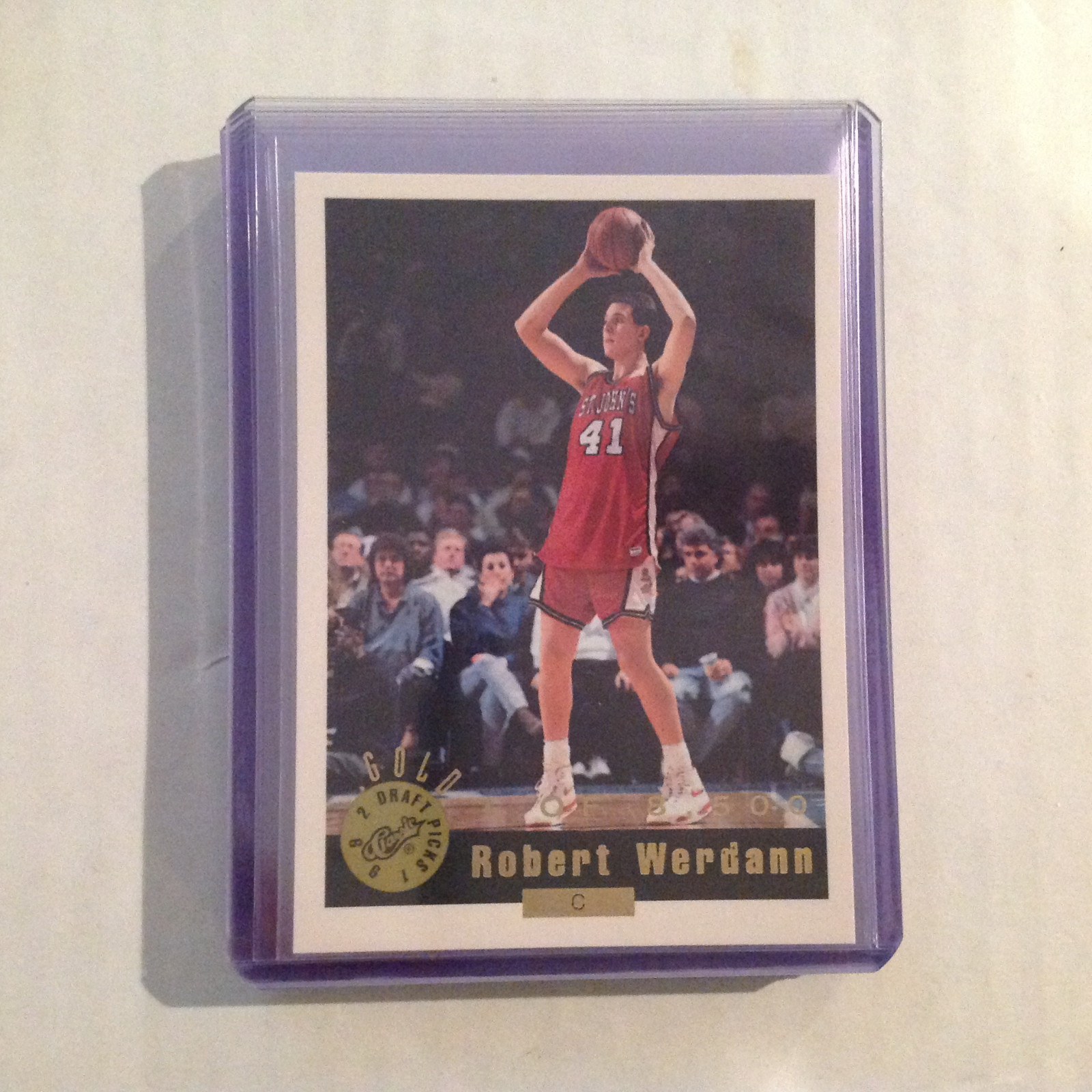 ROBERT WERDANN #59 ST JOHN'S RC 1992/93 GOLD DRAFT PICKS Classic 1 of 8,500