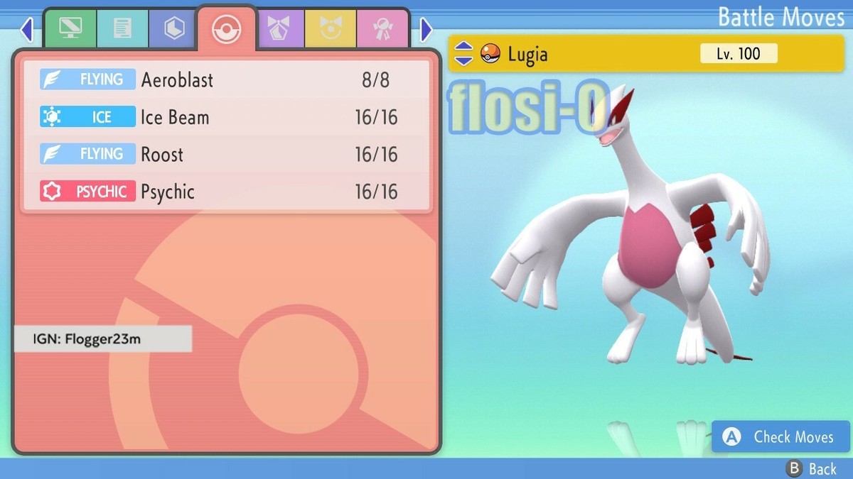 6IV Shiny Lugia Pokemon Brilliant Diamond and Shining Pearl