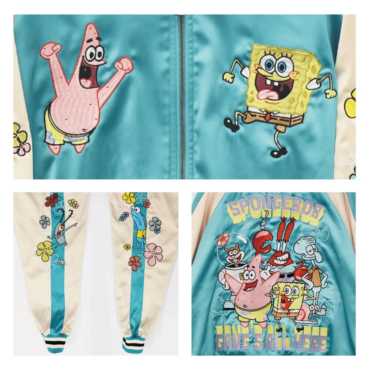 Nickelodeon スポンジ・ボブ XL ジャケット Members Only X Nickelodeon Spongebob Full Zip Puffer Jacket