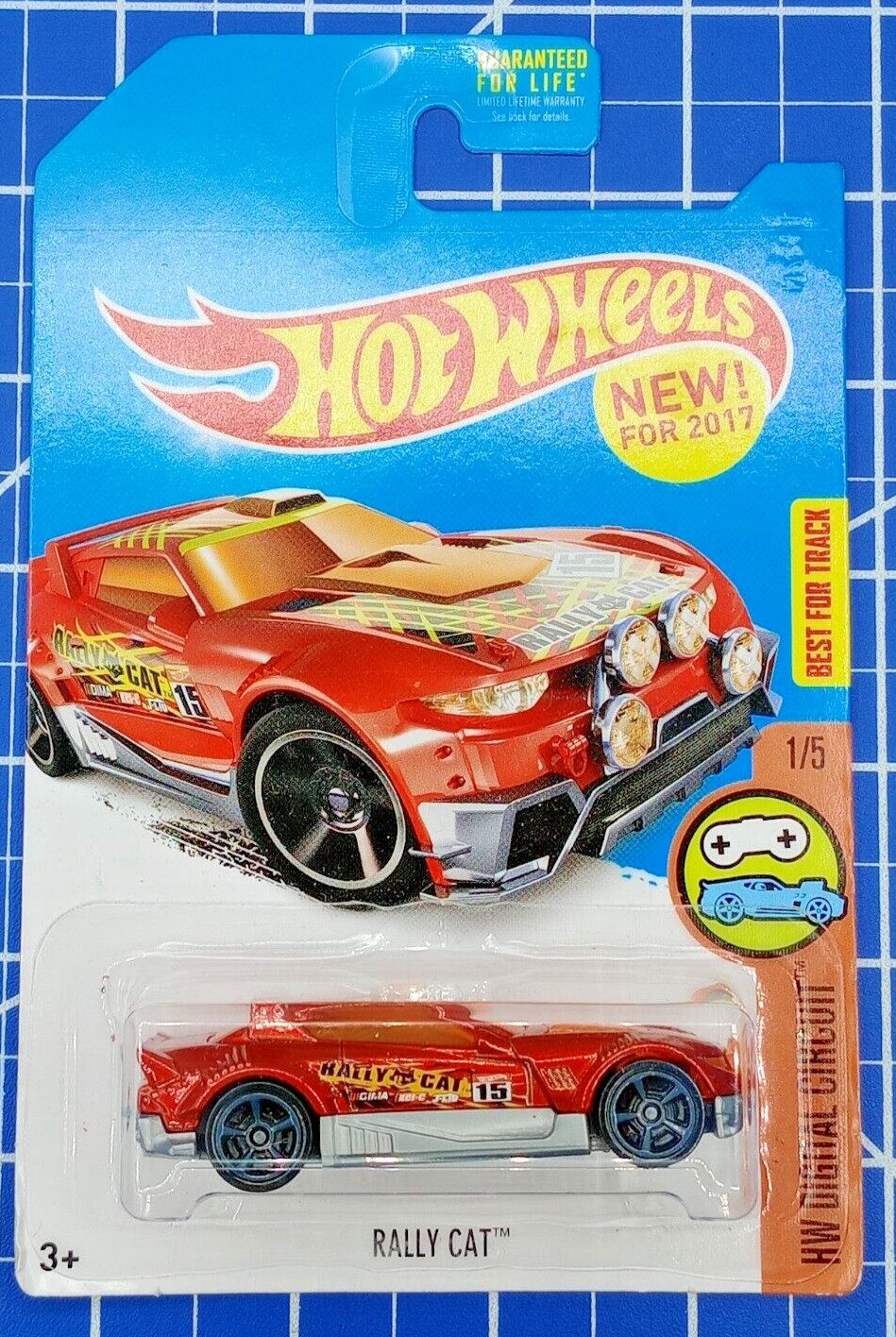 2017 Hot Wheels DVD14 Exclusive Color HW Digital Circuit RALLY CAT Burgundy MC5s