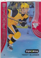19/20 SYNERGY..TEDDY BLUEGER..RED..ROOKIE..CARD # 42..PENGUINS..COMBINED SHIP