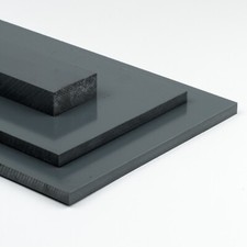 Pannello PVC taglio spessore 20mm grigio RAL 7011 PVC-U plastica piatta 