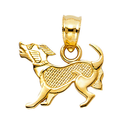 GOLD - 14K Yellow Gold Puppy Pendant