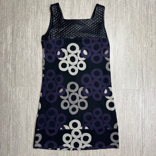 Zoe LTD Girls Dress Size 16 Sleeveless Black Purple 1/4 Zip Square Neck - Picture 2 of 9