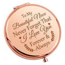Niece Gifts from Aunt and Uncle Inspirational Birthday Gift Compact Mirror Id...