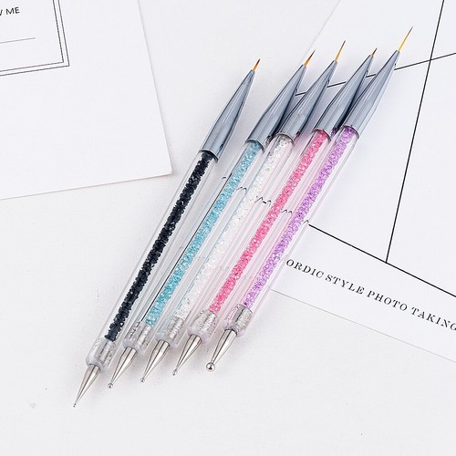 5Pcs/Sets Nail Art Ends Drawing Painting UV Gel Liner Set Nail Art Dotting Tools - Picture 5 of 16
