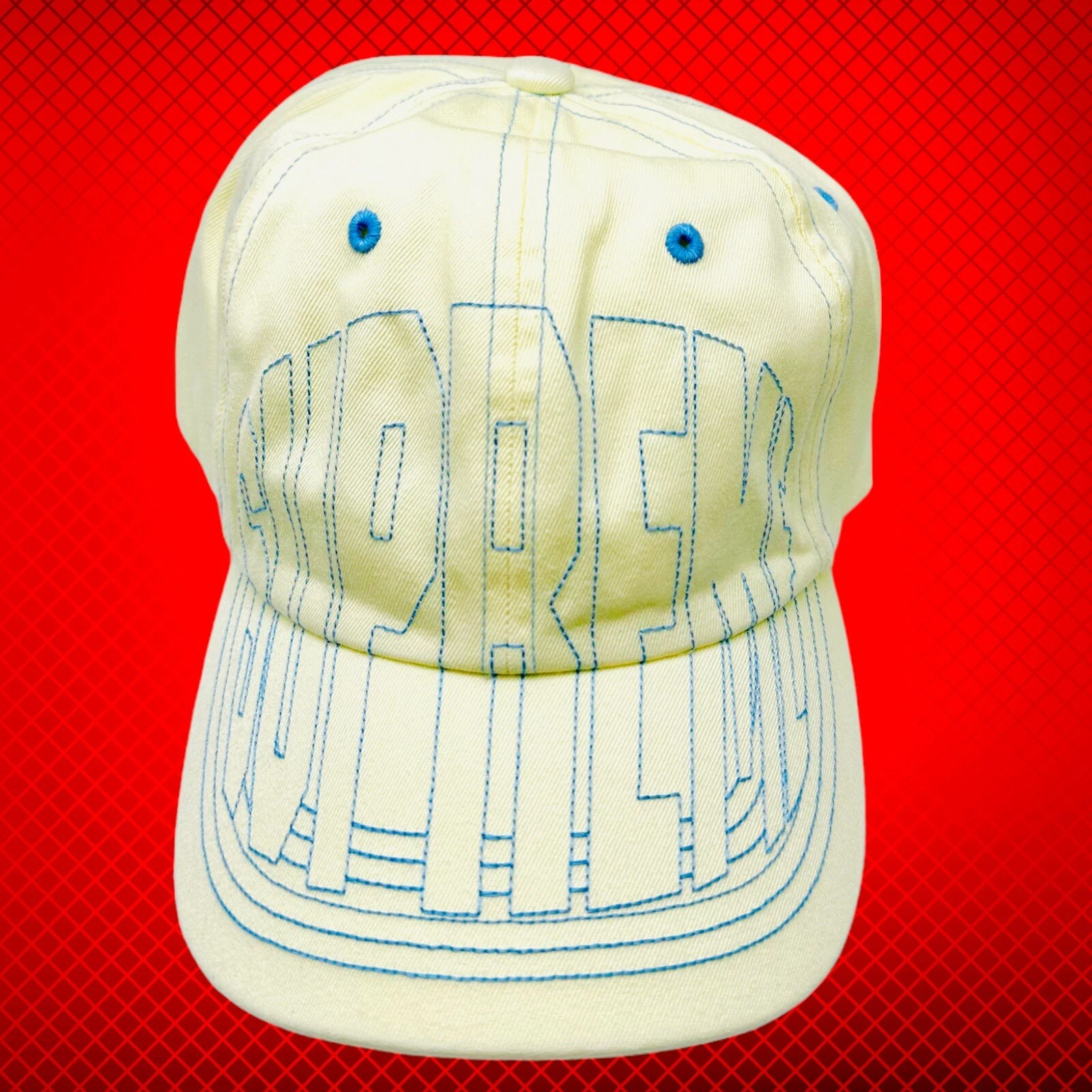 LOGO SUPREME POINTCH CHAPEAU 6 PANNEAUX LT SANGLE JAUNE SS23H69 LIMITÉ ÉPUISÉ NEUF