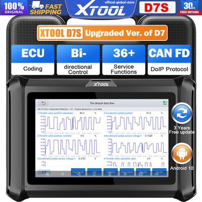 XTOOL D7S CANFD/DOIP Auto All System Diagnostic Bidirectional Scanner Coding 