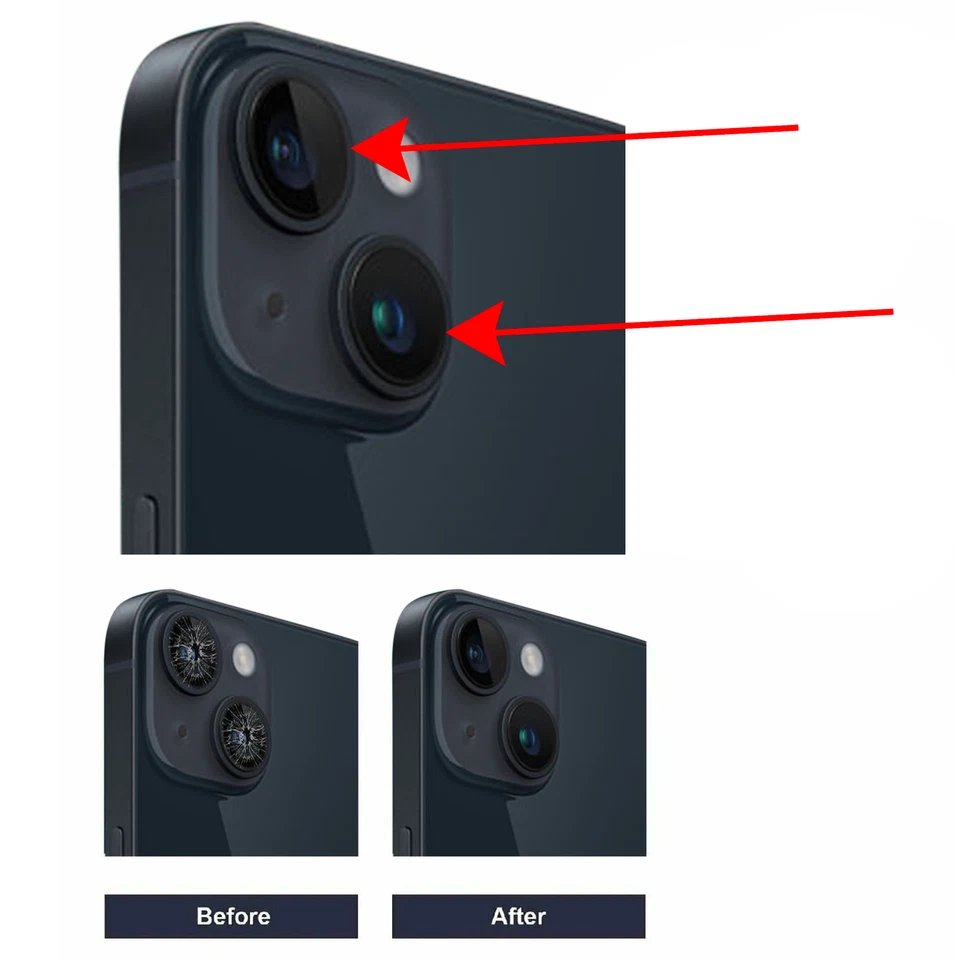 Apple iPhone 12 13 14 15 Pro Max Back Rear Camera Glass Lens Cover Replacement