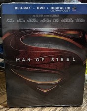 Superman MAN OF STEEL BluRay DVD, Digital HD UV Steelbook- Tears In Plastic