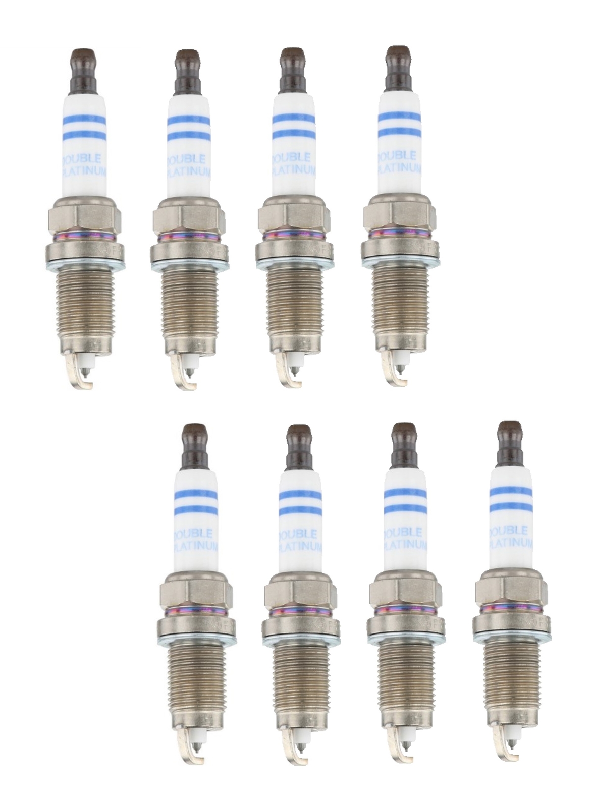 Bosch Set of 8 Wire Double Platinum Spark Plugs For VW Beetle Jetta Golf Passat