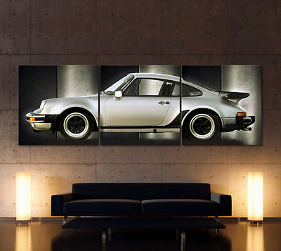 PORSCHE 911 Leinwandbild Sportwagen Classic Wandbild über Sofa XXL Deko Orig.