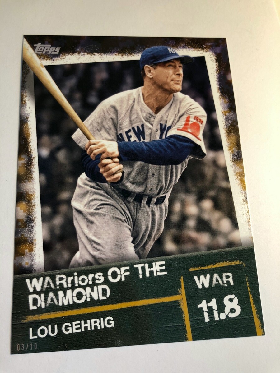 2020 Topps WARriors of the Diamond Jumbo 5x7 Lou Gehrig Yankees