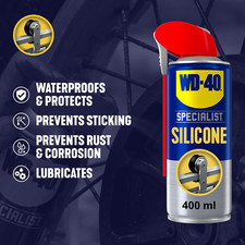 WD-40 Specialist Silicone Spray 400Ml Can Versatile All-Weather 24.60 per litre