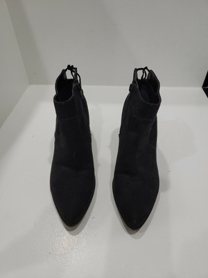 Unisa womens black fabric ankle boots 