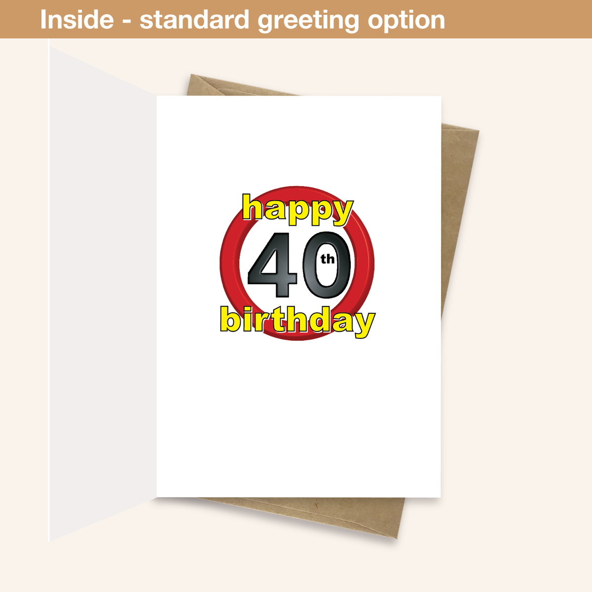 Funny 40th Happy Birthday Card for him for her 40 birthday 