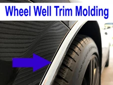 Fit 2004-2019 GMC Chrome L-SHAPE Wheel Well Fender Trim Molding Kit 4pcs