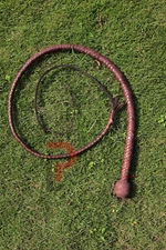 Genuine snake whip 4 Feet 8 Plaits kangaroo Hide Leather full Handmade Bull Whip