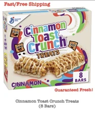 Cinnamon Toast Crunch Treats Breakfast Cereal Bars 6.8 oz Carton, 8 Count