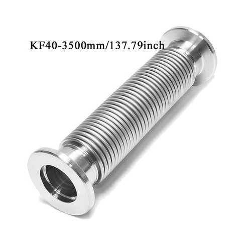 Bellow Hose Metal KF40 L=137.79'' Stainless Steel Flange Vacuum Flexible Pipe