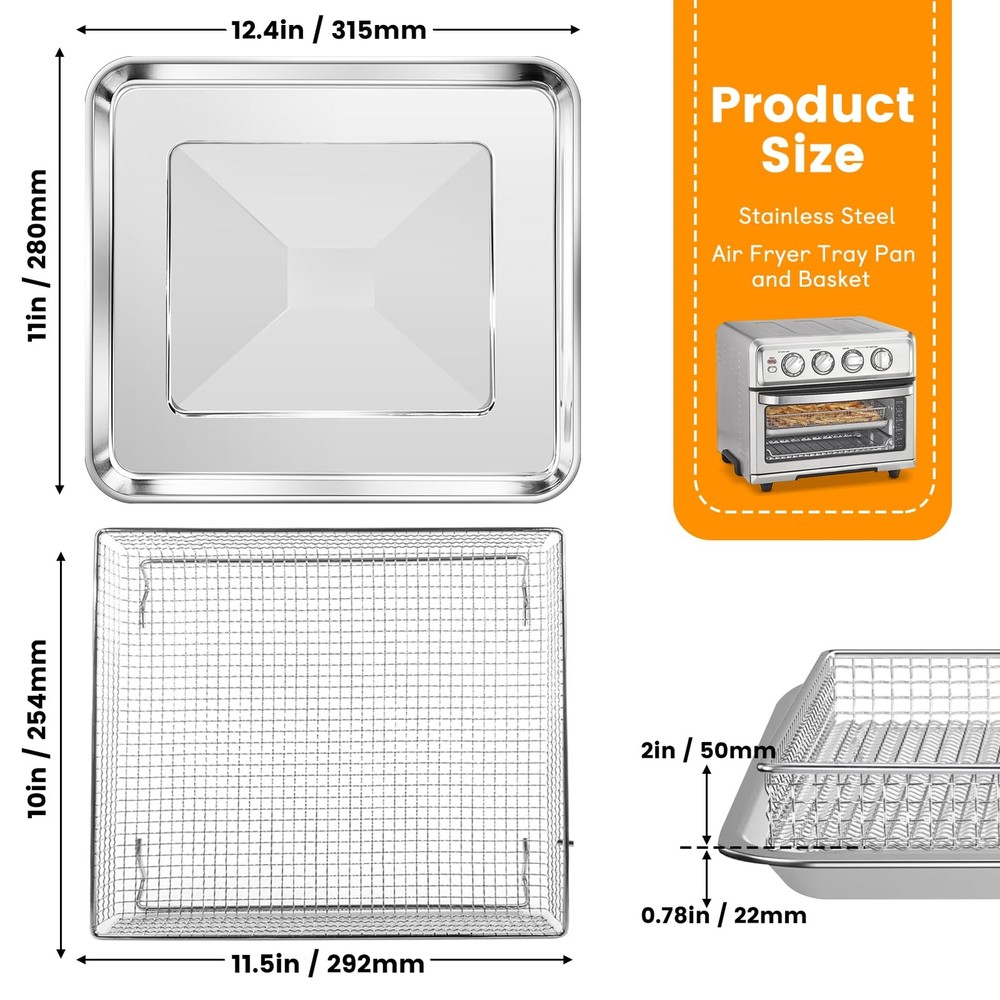 Cuisinart TOA-60 TOA-65 TOA-70 Air Fryer Basket Tray Replacement Cuisinart TOA-60 TOA-65 TOA-70 Air Fryer Basket Tray Replacement