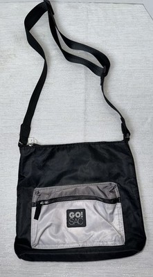 Go Sac Cross Body Black & Gray Multiple Pockets