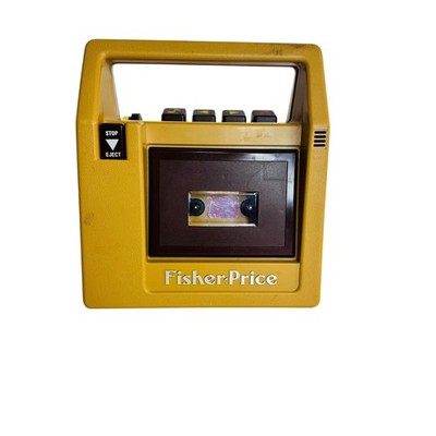 Fisher Price Cassette Tape Player Brown Yellow 1980s Voice Recorder PARTS ONLY