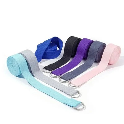 Yoga Gurt Strap Stretching Gymnastik Stretchgurt Baumwolle D-Ring