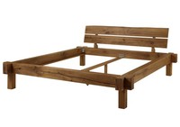 Unikat Echte Baumkante Vollmassives Balkenbett Wildeiche 180X200 Ehebett Groß