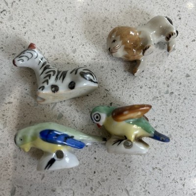 Vogel Tropffänger Vintage - Miniatur Zebra und Löwe