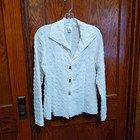 Rafael Women’s White Tufted Collared Button-Front Size M — photo 1