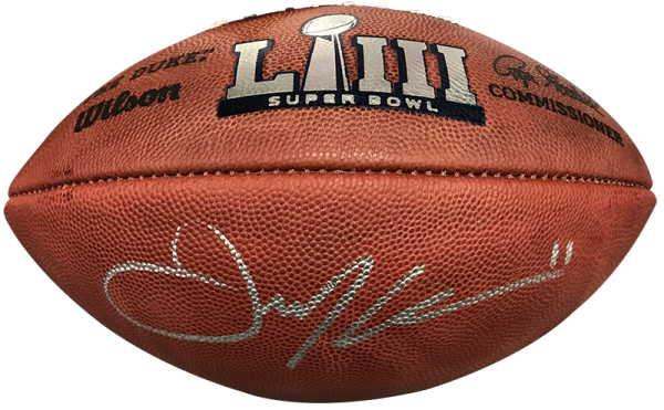 Julian Edelman Autographed Signed New England Patriots Football Duke Super Bowl LIII 