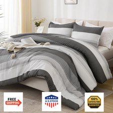 Litanika Dark Grey Super King Plus Comforter Set - 3 Piece Lightweight