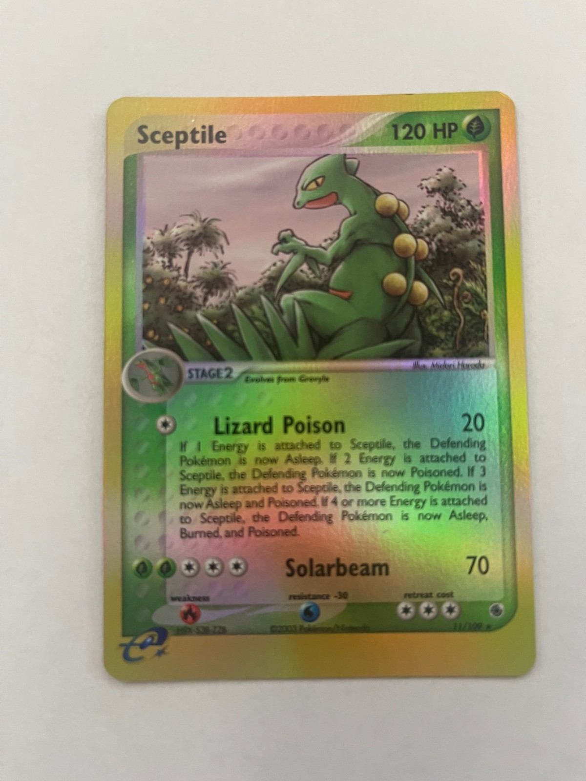 2003 Pokémon Sceptile #11/109 Reverse Holo – EX Ruby & Sapphire