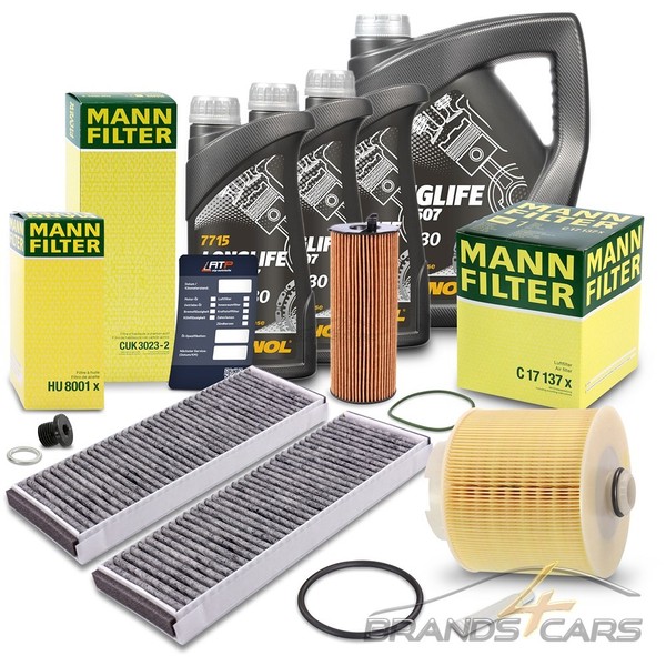 Mann Inspektionspaket + 8L 5W-30 FÜR Audi A6 C6 4F 2.7 3.0 TDI Quattro BJ 04-11-image