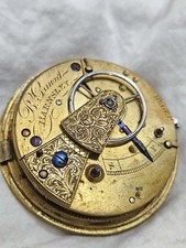 Fusee Pocket Watch Movement. Spares Repairs. Good Chain. Barnsley. 