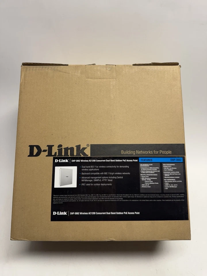 FACTORY SEAL D-Link DAP-3662 Wireless AC12 00 Dual-Band Outdoor PoE Access Point - Image 2 of 4