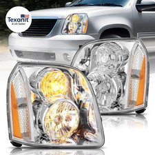 Headlight Assembly Fits for 2007-2014 GMC Yukon Yukon XL 1500 2500 SLE SLT Den