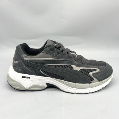 Puma Mens 11 Teveris Nitro Dark Gray Charcoal Sneakers Shoes Retro Gym Casual