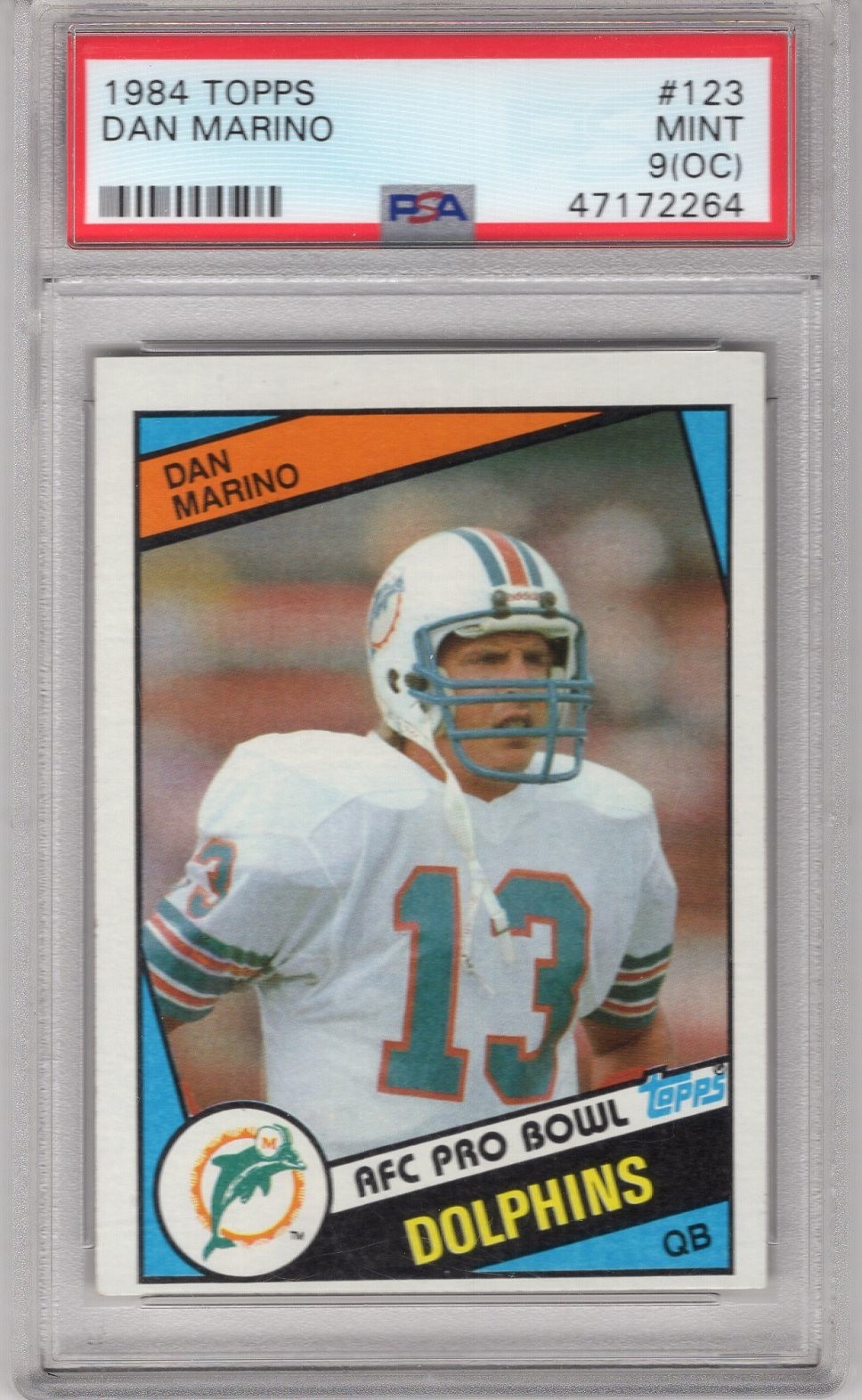 DAN MARINO 1984 TOPPS ROOKIE RC #123 PSA 9 (OC) MINT MIAMI DOLPHINS HOF