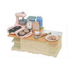 Kitchen Island Dollhouse Furniture Set - Interactive Cooking Center Accessories