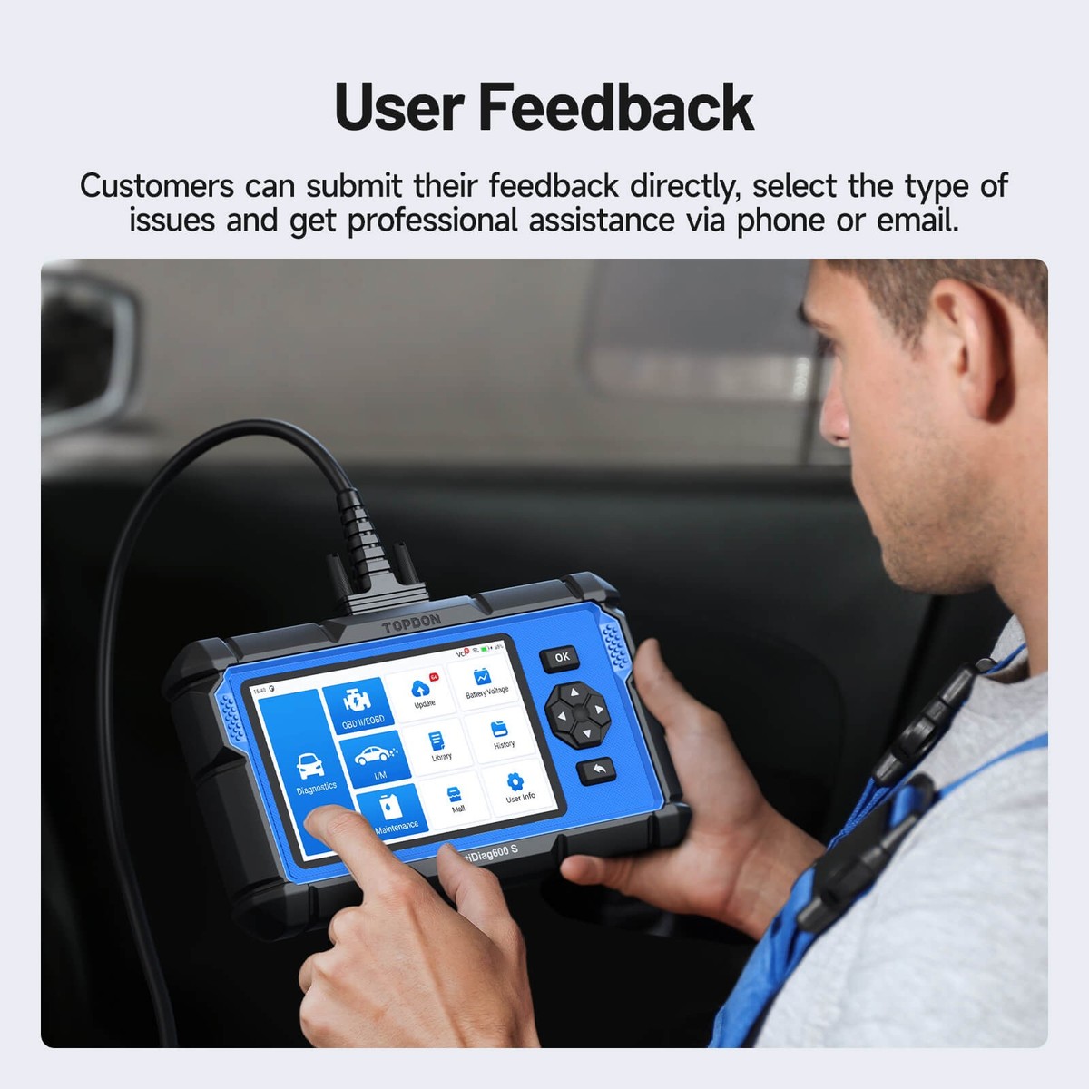 ⭐2026 TOPDON AD600S OBD2 Scanner Engine ABS SRS SAS AT TPMS EPB