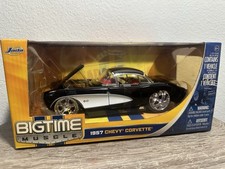 Jada Bigtime Muscle 1957 Chevy Corvette 124 Blacksilver Diecast Unopened