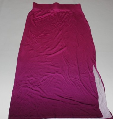 Womens ANA Stretch Pull On Pink Gradient Transition Ombré Maxi Skirt Size L